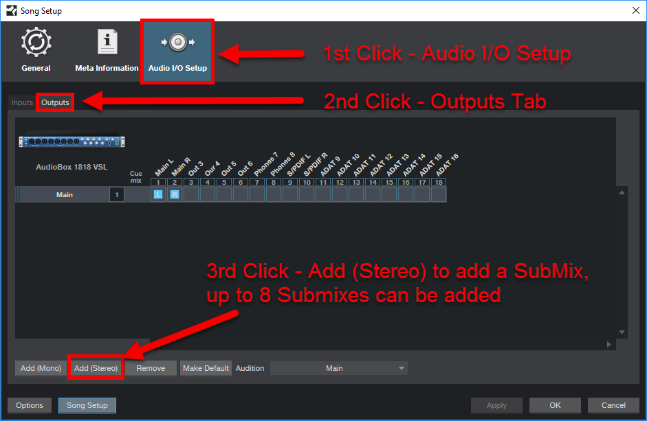 AudioBox 1818: Create Headphone Cue Mix for Studio One in Windows ...
