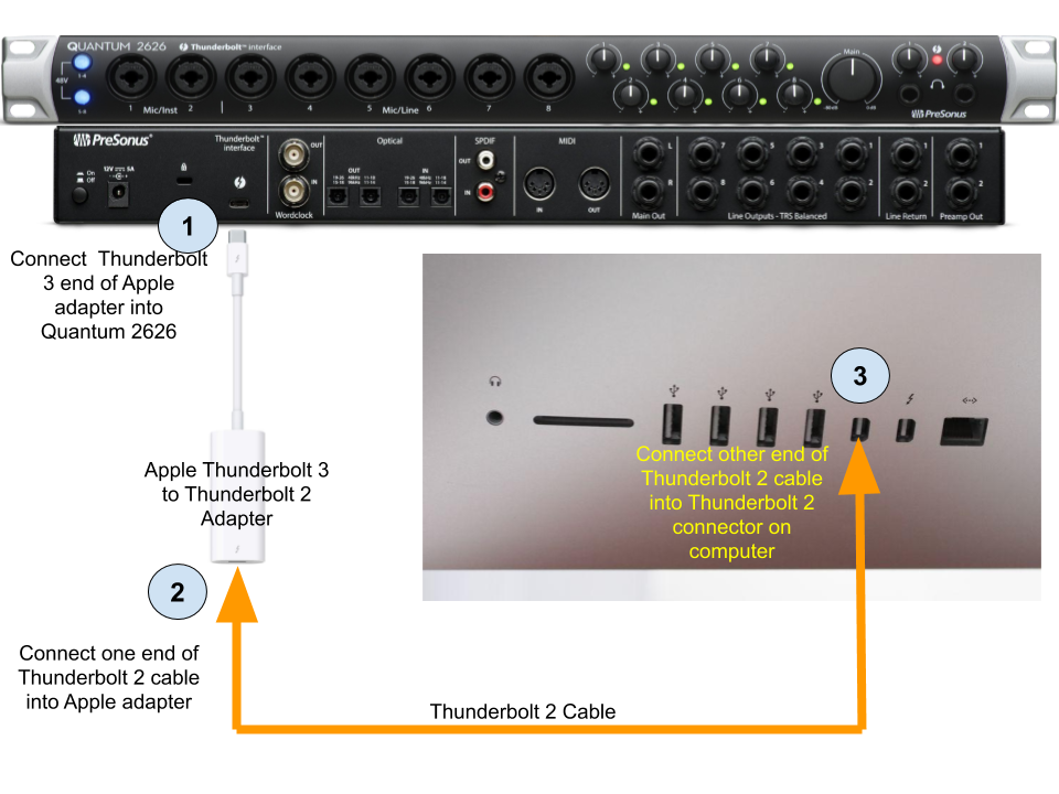 Connecting Thunderbolt With Quantum 2626 Knowledge Base Presonus