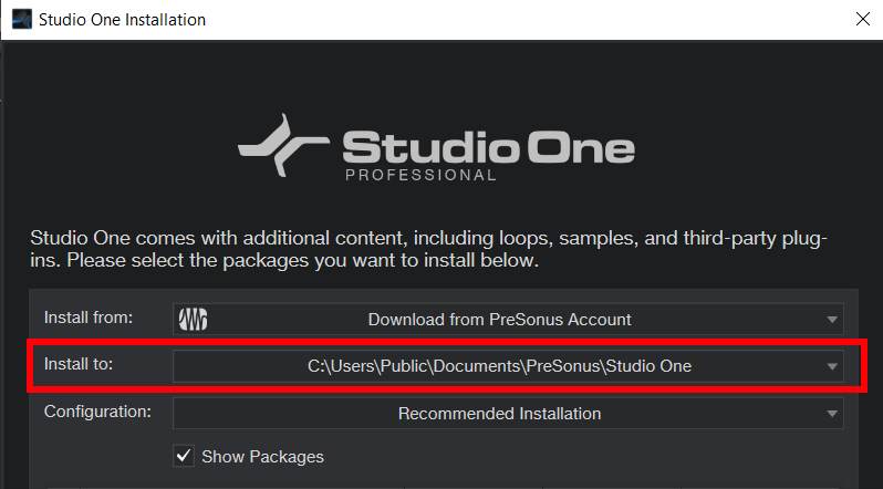 studio one 4 files on separate drive