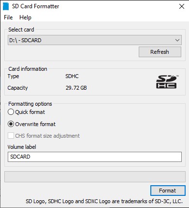 Support, Faq, Recommended Sd Card Size