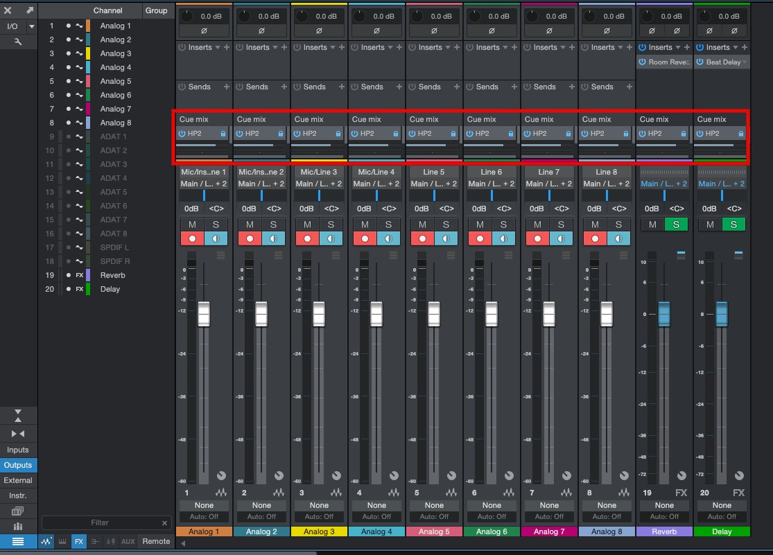 Studio Series: Studio 1824c and 1810c: Create Cue Mix for Headphone Outs in Studio  One – Knowledge Base | PreSonus