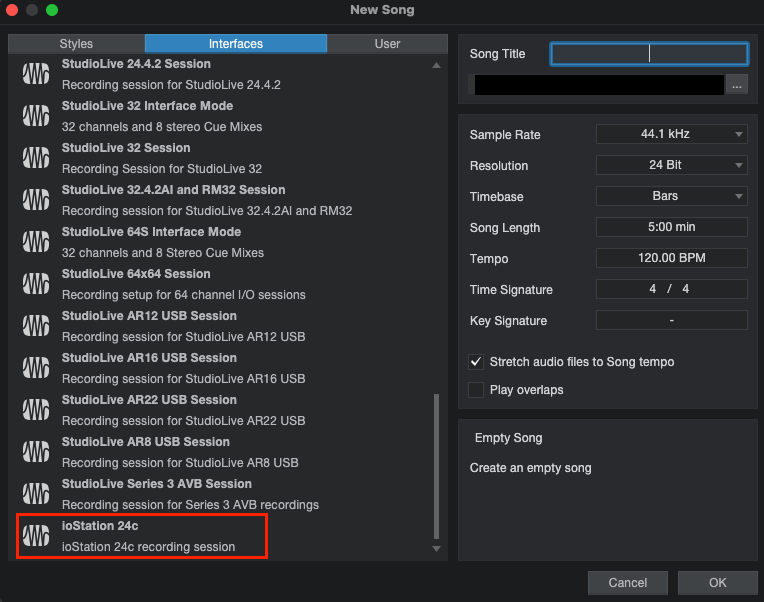 ioStation 24c: Quick setup in Studio One – Knowledge Base | PreSonus