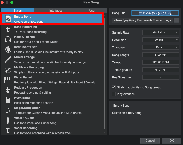 Studio 24c: Setup an Audio Track in Studio One – Knowledge