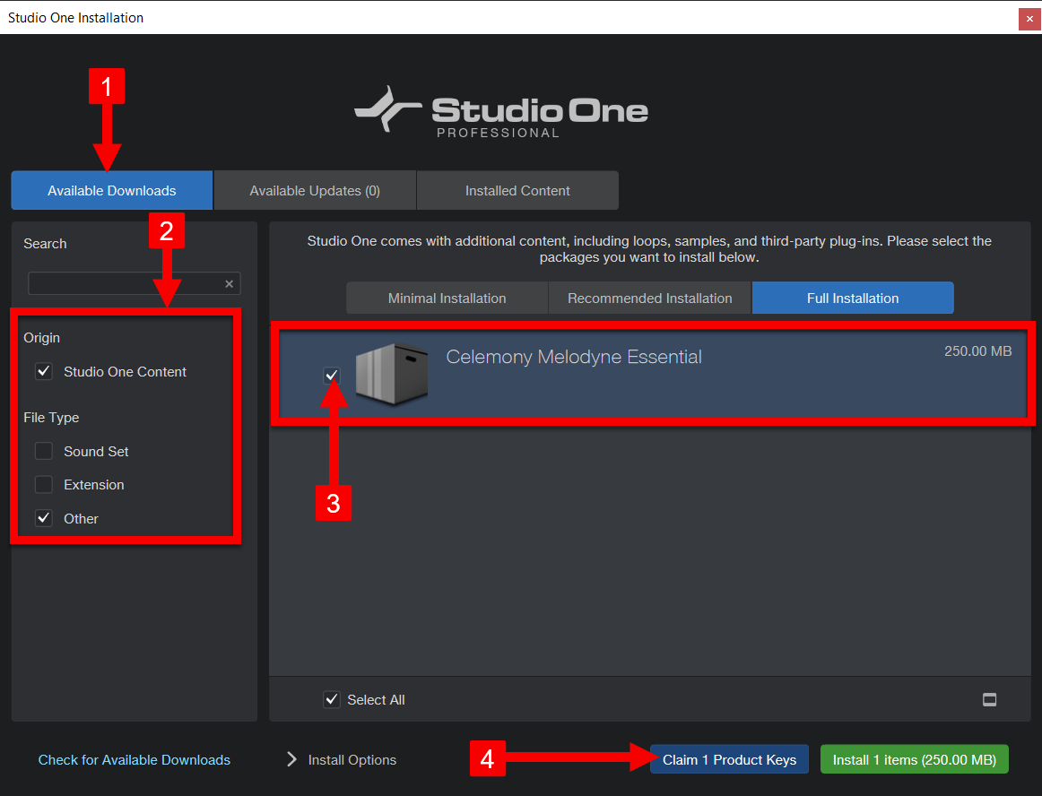 6] Studio One Pro 7: Installing 3rd Party Content (Celemony Melodyne  Essential) – Knowledge Base | PreSonus