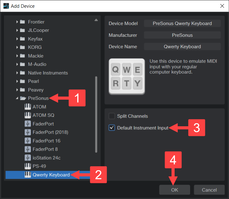 Studio One 6: Setup the QWERTY Keyboard As A MIDI Keyboard – Knowledge Base  | PreSonus